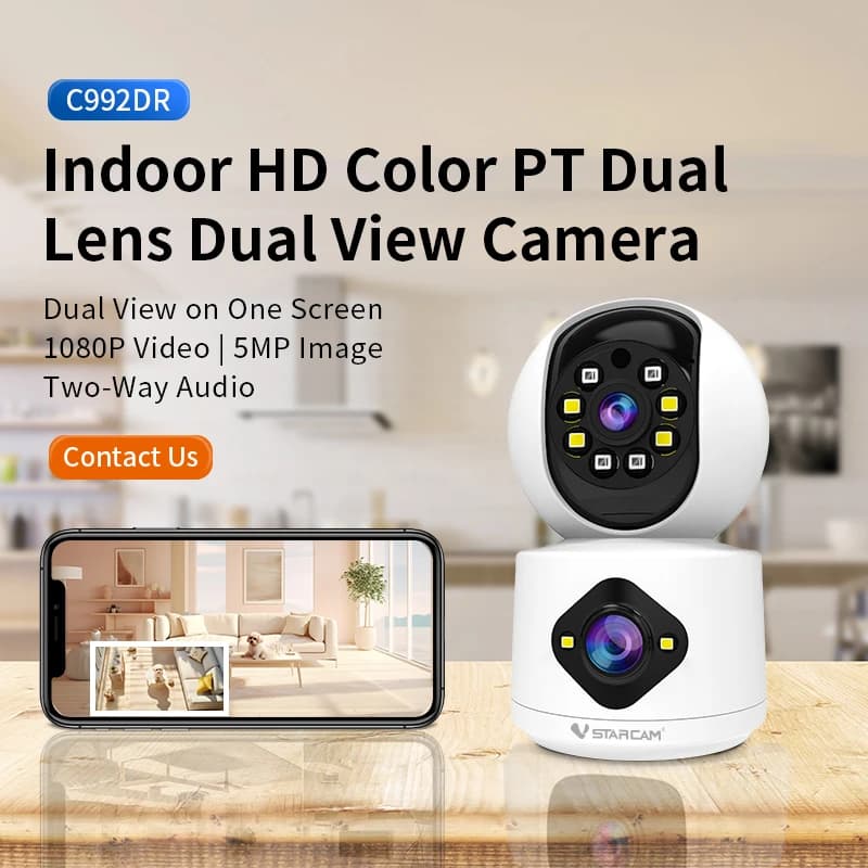 Vstarcam O-Kam 6MP Doppia Lente AI Umanoide Auto Tracking Telecamera IP Rilevazione Absent Allarme di Sicurezza Domestica CCTV Baby Monitor CS58