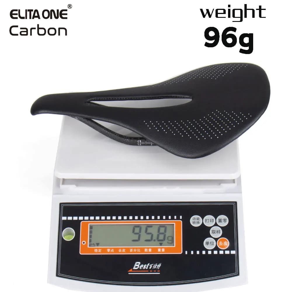 ELITAONE Carbon Bicycle Saddle Light 96g MTB Road Bike 240x143mm Lightweight Comfortable Cycling Seat for Sports Fitness