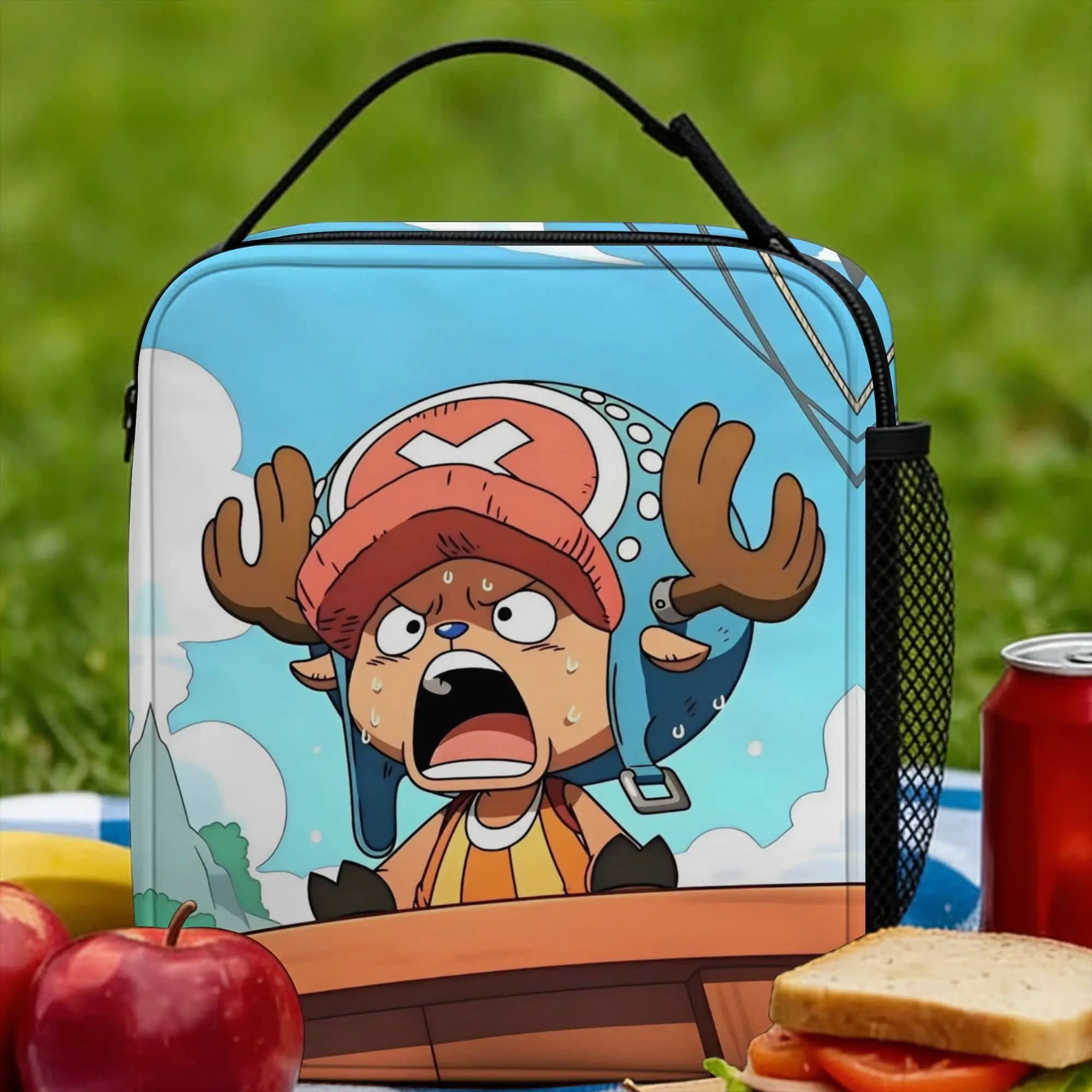 Borse Termiche per Pranzo Anime, Contenitore Portatile per Pasti Luffy, Borsa Termica per Lavoro e Viaggio
