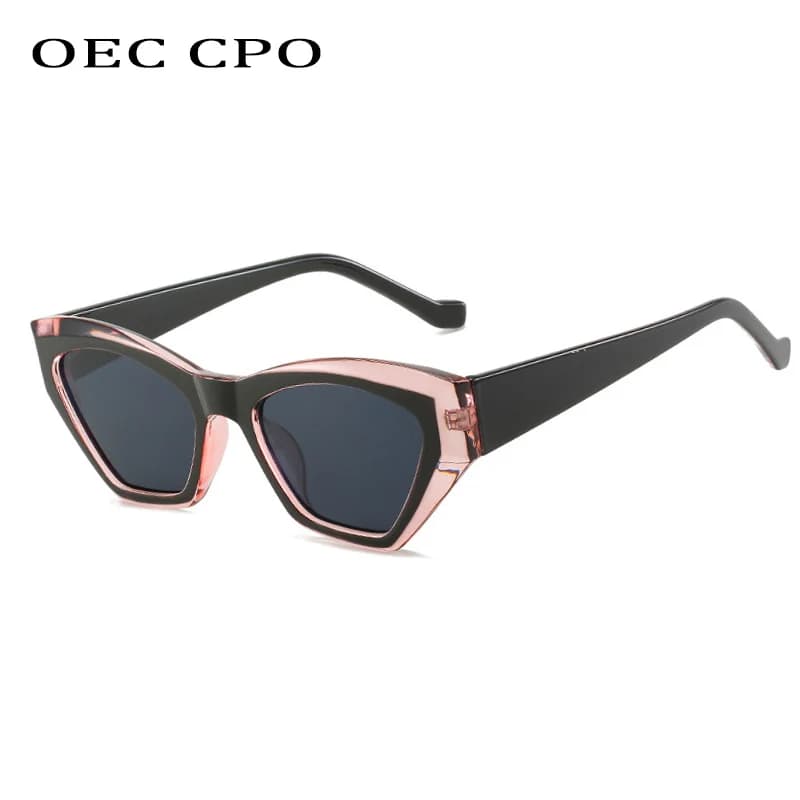 OEC CPO Vintage Cat eye sunglasses woman 2022 New Fashion Square sunglasses woman Brand Designer Retro Shades Eyewear UV400