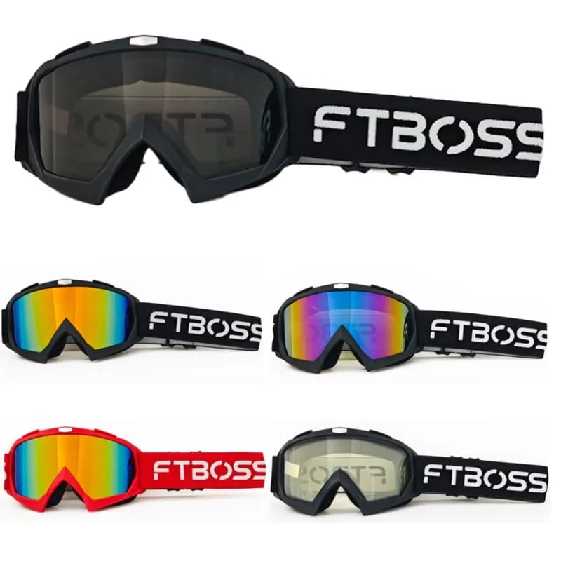FTBOSS Adult Ski Goggles Windproof Snowproof Anti Collision Eyewear for Ski Snowmobile