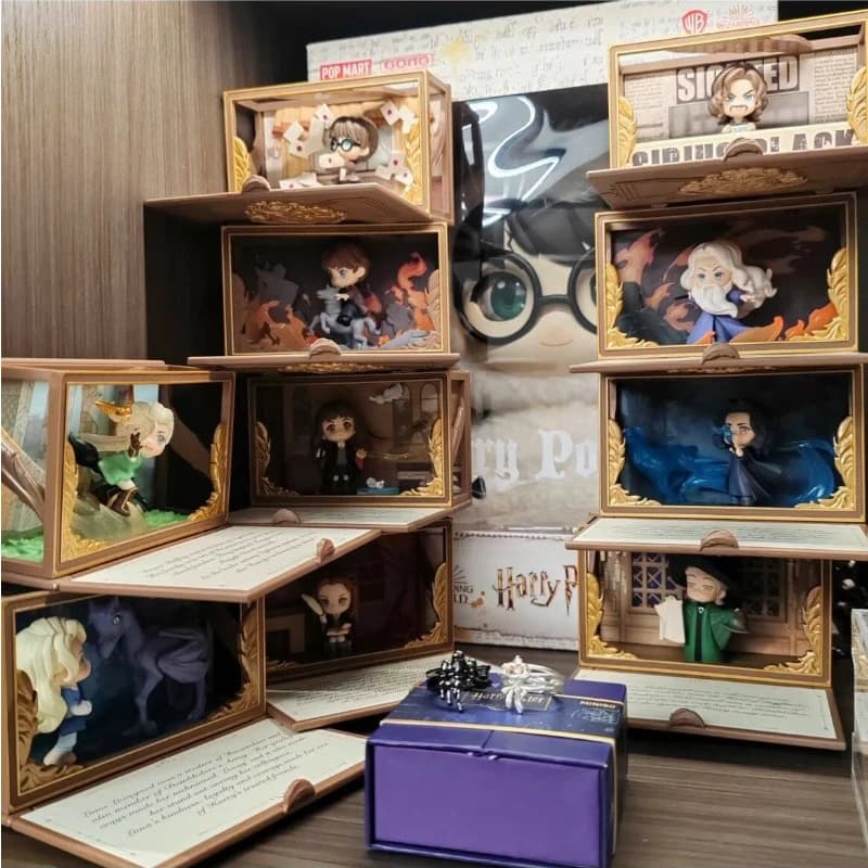 Pop Mart Originale Harry Potter Hogwarts Serie Biografica Blind Box Statuetta Scena Scenografica Giocattoli Carini Ornamento da Scrivania Mystery Box Come Regalo