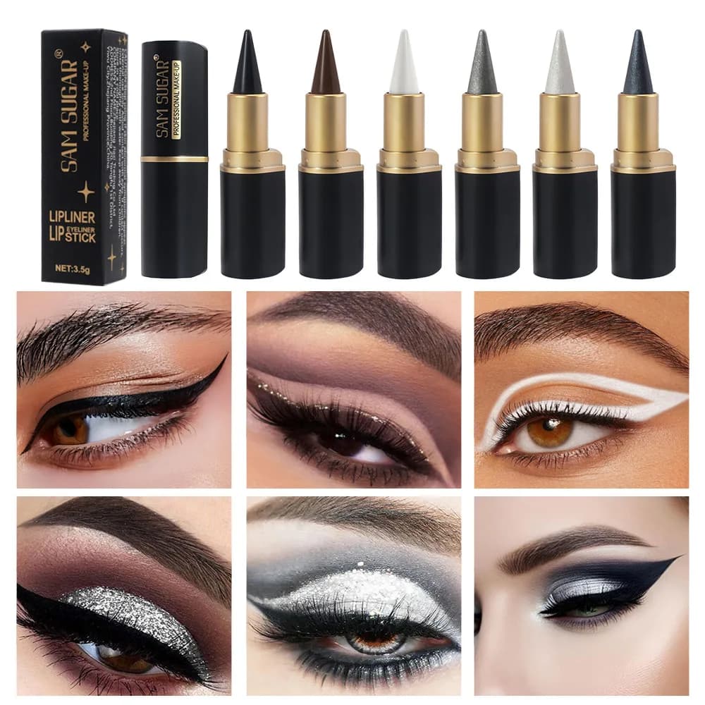 Matita eyeliner impermeabile Ombretto Formula opaca ad asciugatura rapida Design a punta singola Altamente pigmentato Indossare tutto il giorno A prova di sbavature