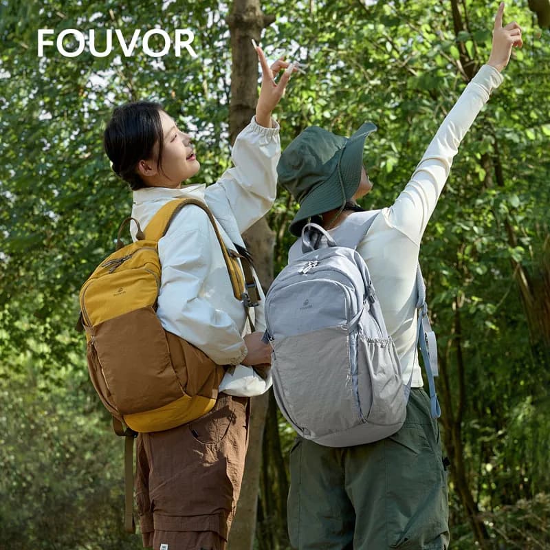 Fouvor 2026 Lightweight Unisex Backpack Women Large Capacity Waterproof Outdoor Hiking Travel Casual Student School Bag 3068-03