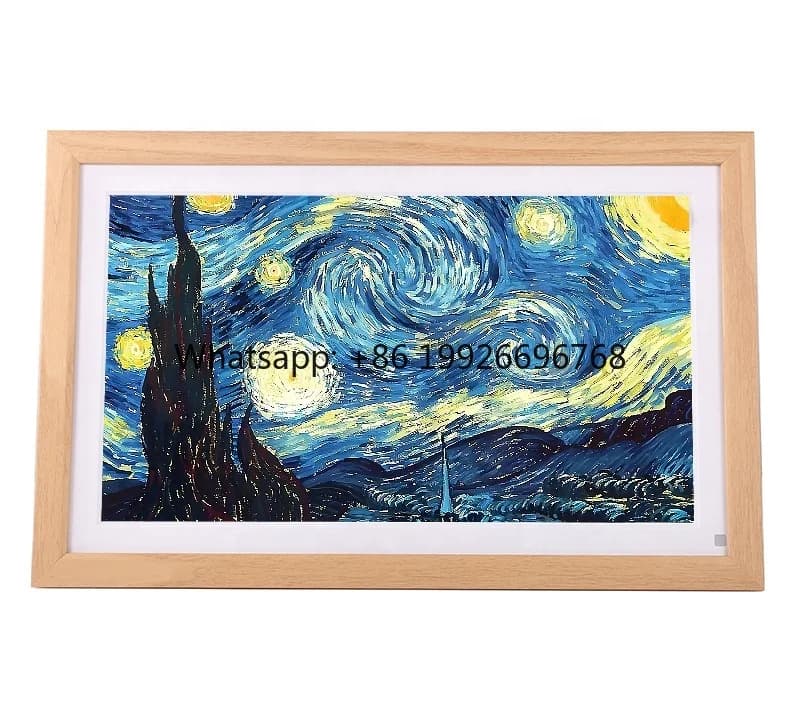 15.6 Inches with Stereo Speakers NO Wifi Needed Modern Elegant High Resolution IPS Digital Photo Frame