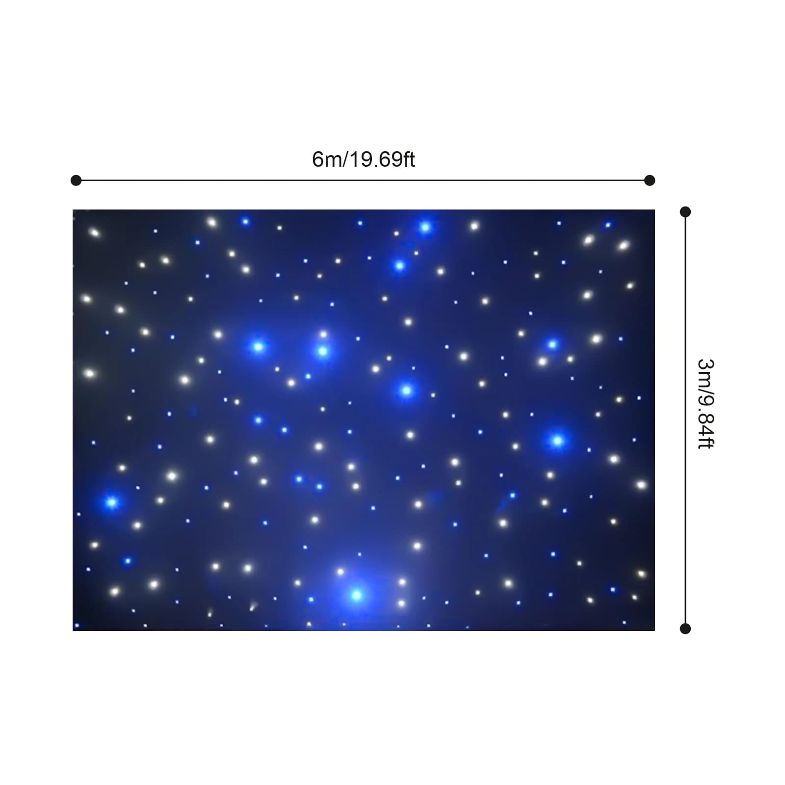 Sfondo da palcoscenico con tenda a stella a led 6 * 3M 12W per spettacoli culturali, Ktv, ristoranti, locali notturni Controller Dmx512