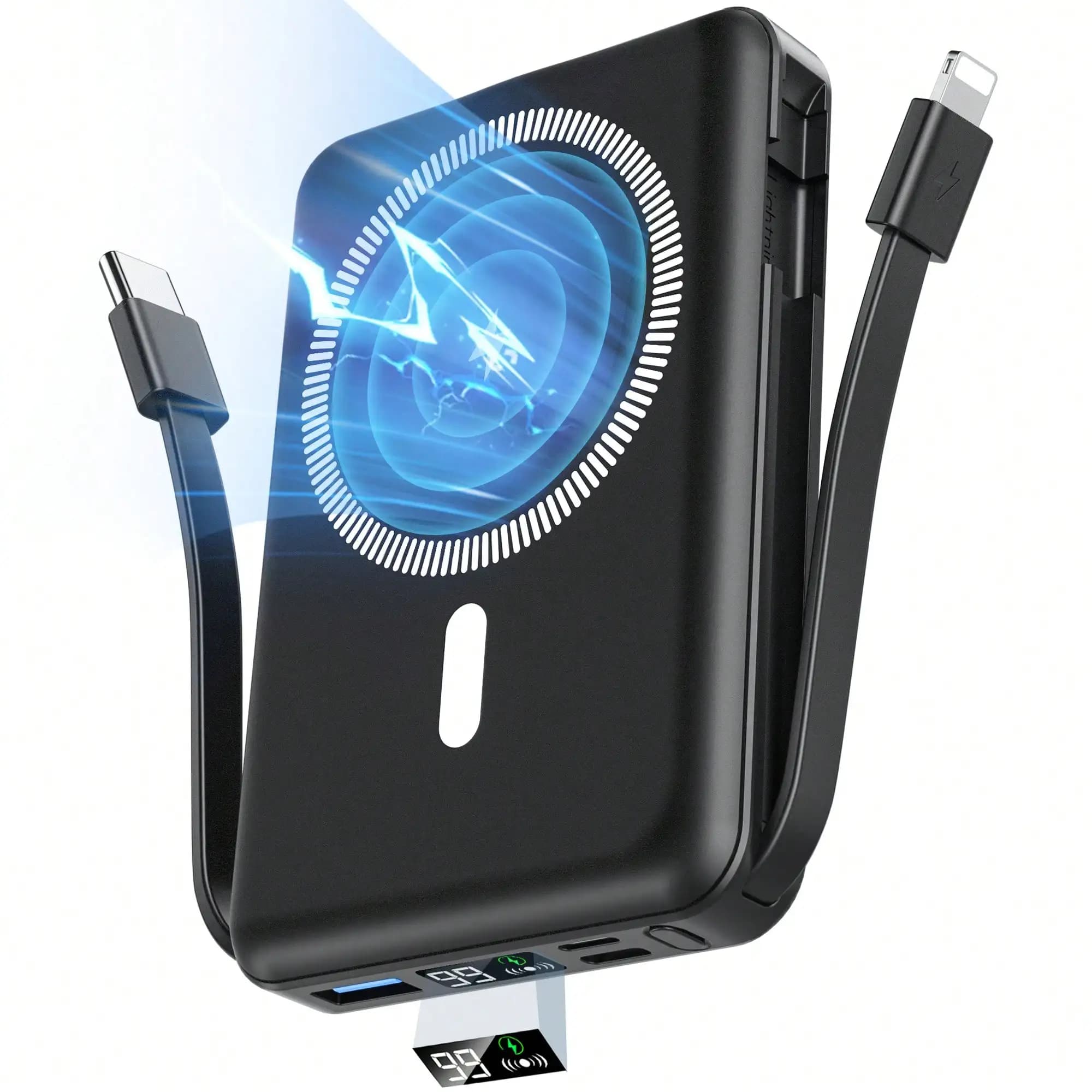 Podoru M Ag-S A Fe Power Bank, 10000mAh M Ag-S Af E Power Bank,Magnetic Wireless Portable Charger With Stand, M G-Sa F E Battery Pack Compatible With IP H On E16/15/14/13/12 Pro/Pro Max Series Super Fast Charging, Magnetic Wireless Charging Bank, Sa F E A