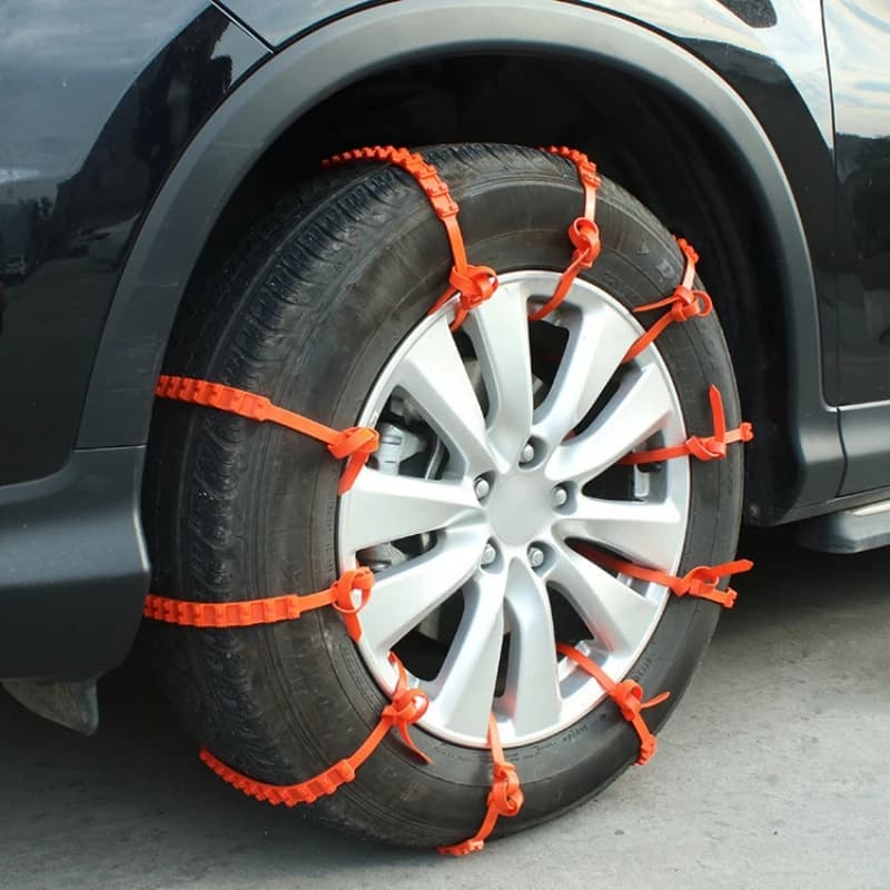 20Pcs Anti Skid Snow Chains Car Wheels Cable Ties Chains Winter Outdoor Snow Tire Emergency Double Grooves Anti-Skid Chains