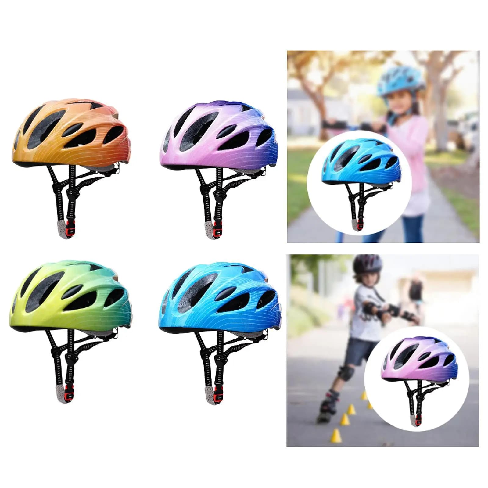 Children's Bike Helmet Children's Bicycle Helmet for Horse Riding Wheel Skating Outdoor