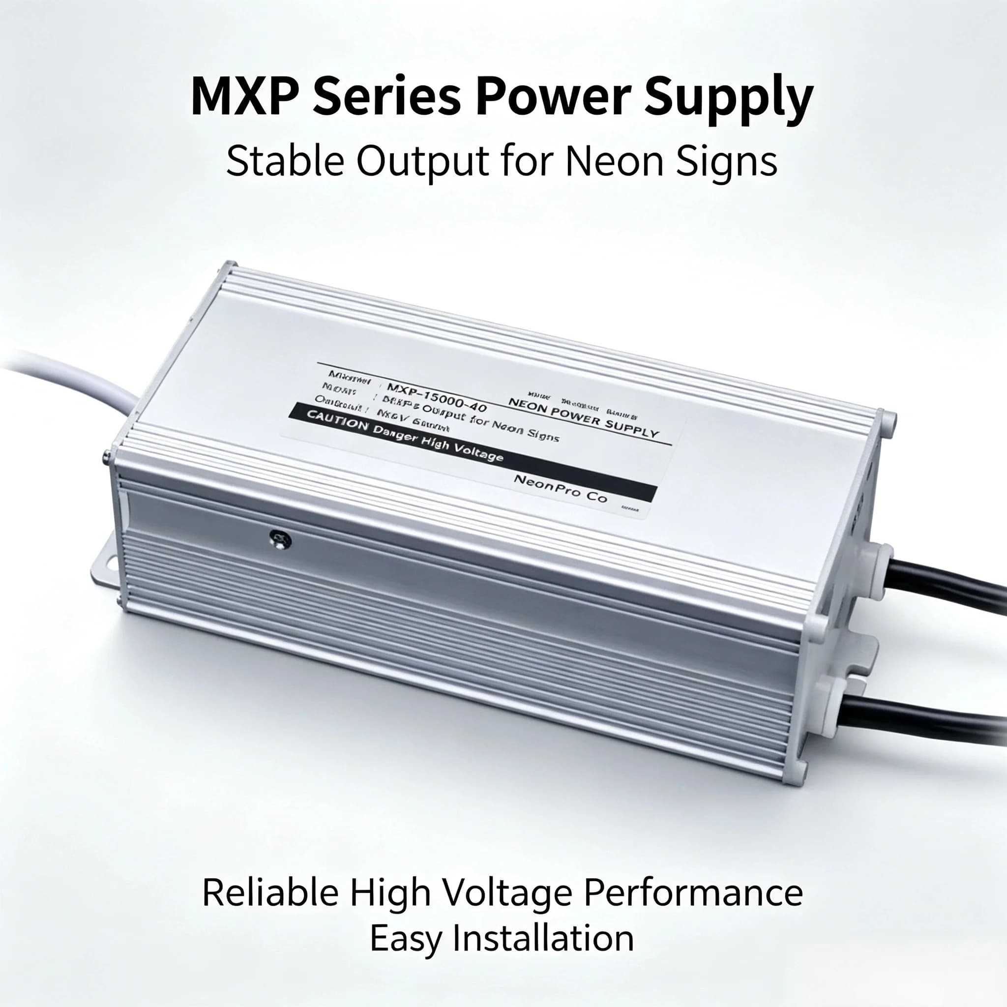 High‑Frequency Neon Power Supply 12kV‑15kV 40mA IP66 Waterproof Transformer for Neon Sign Tube 220‑240VAC Input