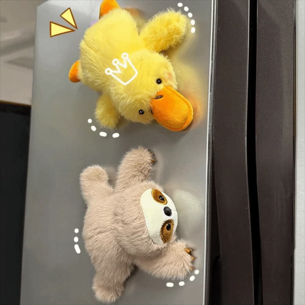 Magneti per Frigorifero a Forma di Animali Cartoon da 14cm, Giocattoli in Peluche Morbidi e Carini, Mini Bambole Magnetiche Imbottite per Bambini