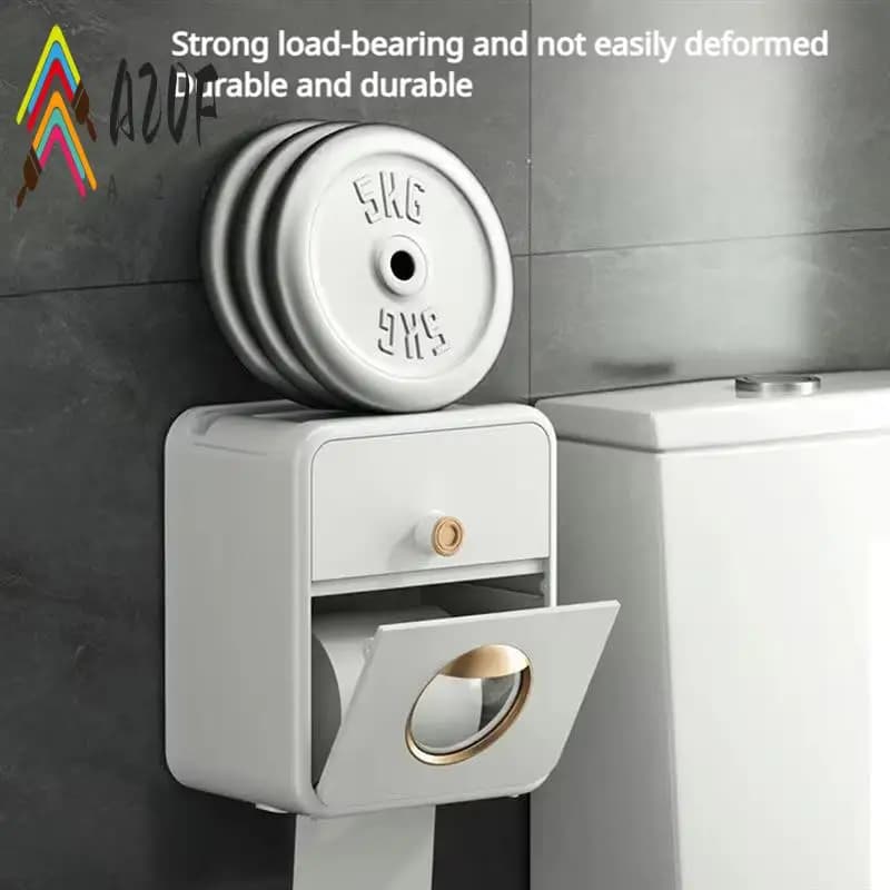 A20F-Porta carta igienica impermeabile, scatola porta fazzoletti montata a parete, organizer per rotoli per accessori da bagno