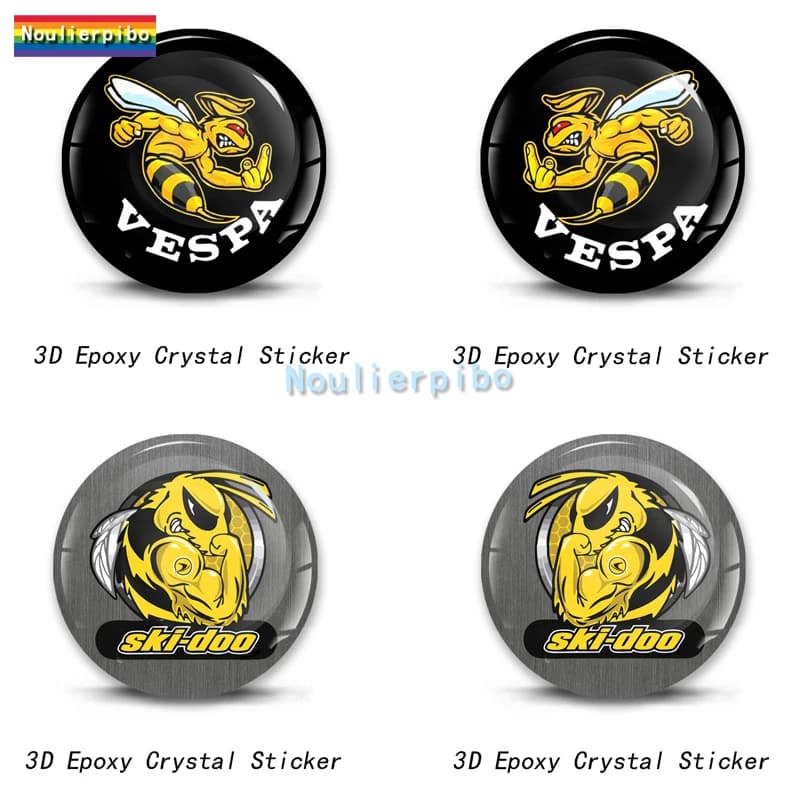 3D Creative Stereo Dome Epoxy Invincible Hornet Car Sticker Snowboard Bee Fitness Bee PVC Car Bumper Window Vinyl Decal