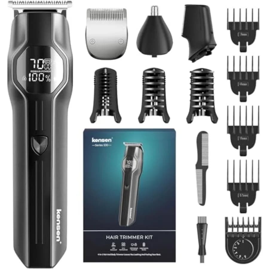 Beard Trimmer for Men - 14 in 1 Professional Mens Grooming Kits Hair Clippers with Dual-Speed Motor for Beard Head Body Face No