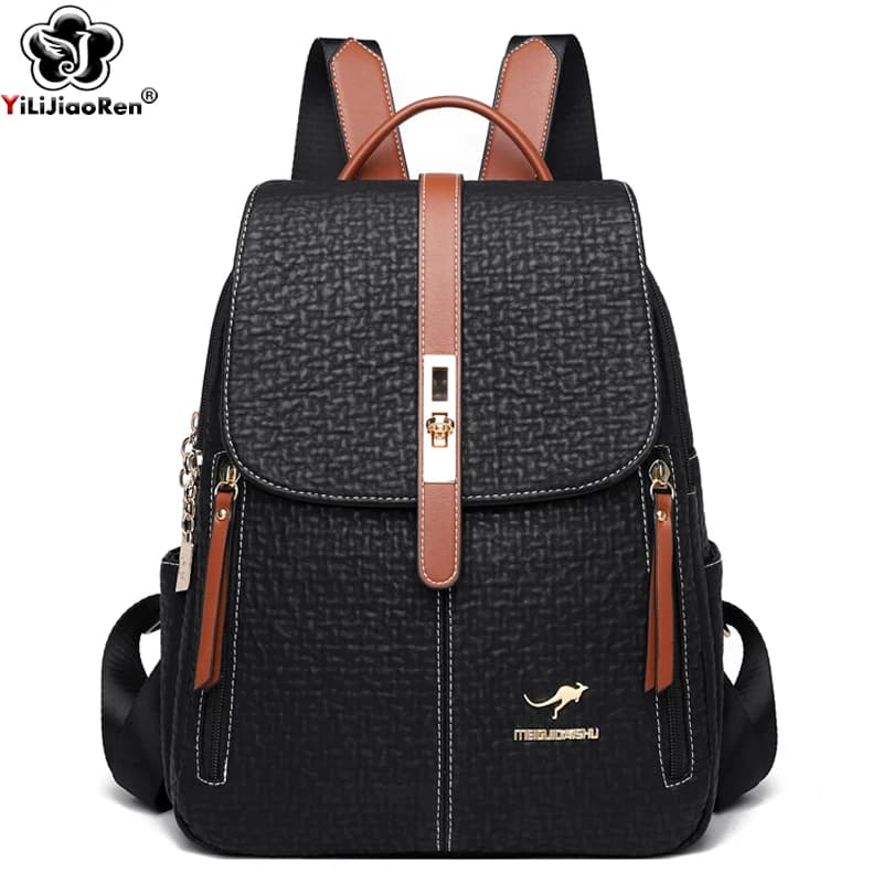 Fashion Backpacks High Quality Women's Leather Backpack For Women's Backpacks Large Capacity School Bags Women's Travel Bags Mochilas