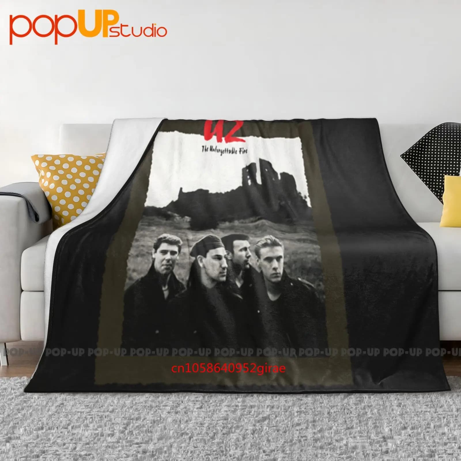Ched By Envil U2 The Unforgettable Fire 1985 Tour Bono Coperta ultra morbida Trapunta Copridivano invernale Copriletto