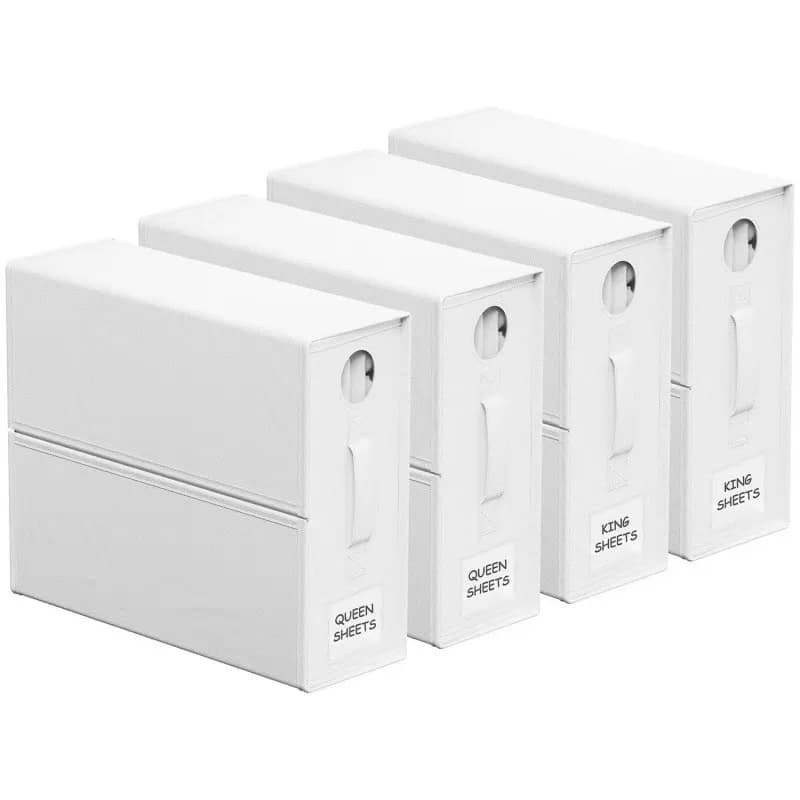 Oxford fabric linen storage box with zipper, four-piece set, storage box for clothes and various items