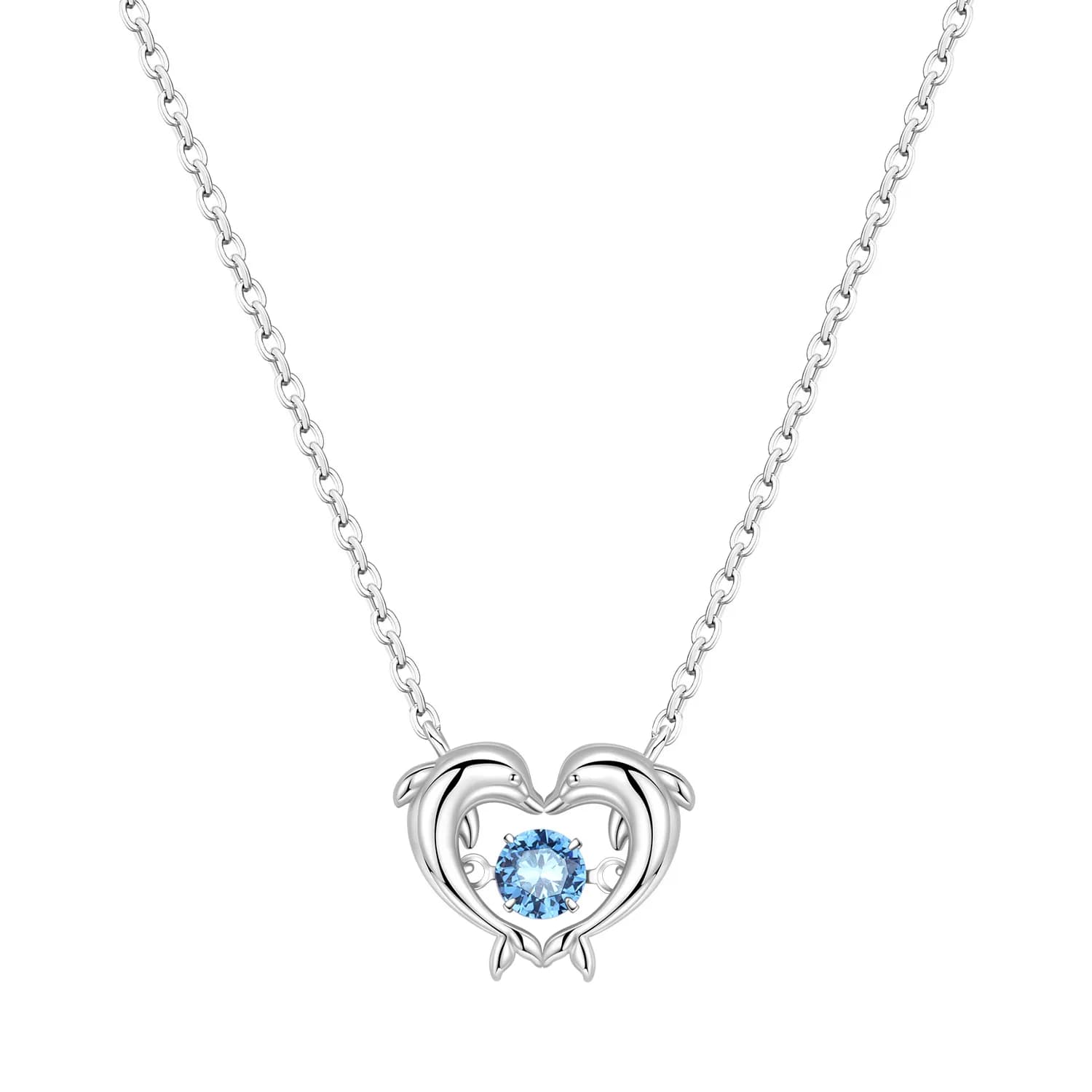 Collana MISEFF S925 in argento sterling, squisita collana a forma di cuore con delfino, per le donne, regalo di gioielli per la festa di compleanno