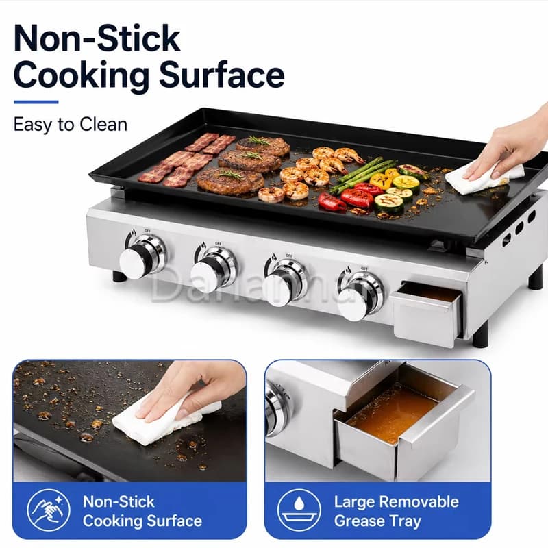 Multifunctional Smokeless Iron Plate Oven Non Stick Baking Tray Commercial Steak Frying And Grilling Pan