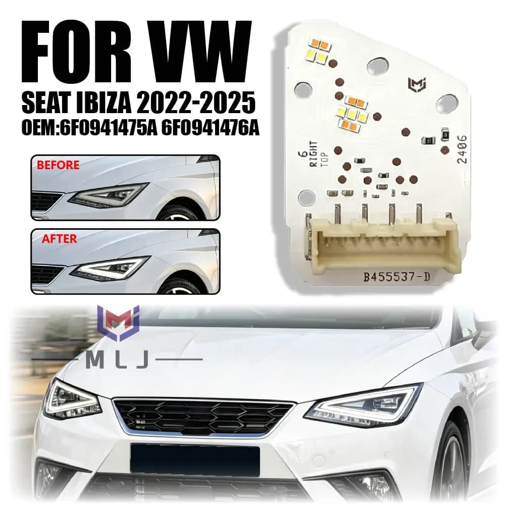 6F0941475A(L) 6F0941476A(R) DRL LED PCB Board For Seat Ibiza Arona 2024-2026 Headlamp Daytime Running Light Chip Spare Parts