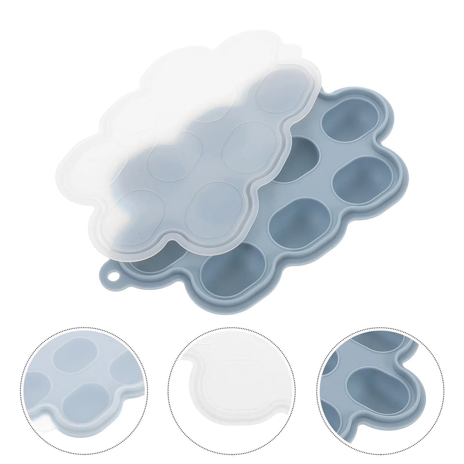 2 Pezzi Vassoio Congelatore in Silicone per Alimenti per Neonati, Impilabile, Antiaderente, Senza BPA, Contenitore Facile da Sfogliare per Puree Fatti in Casa e Preparazione Pasti