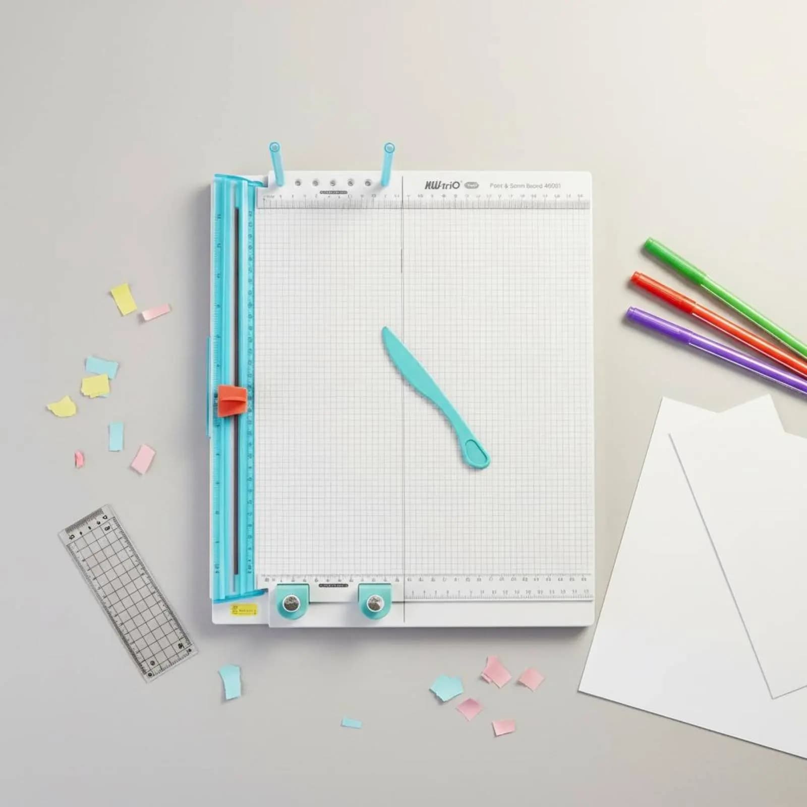 Paper Cutter Scoring Board Multi-Function Paper Crease Guide Trim and Score Board Precise Cutting Craft Tools Easy Fold Lines