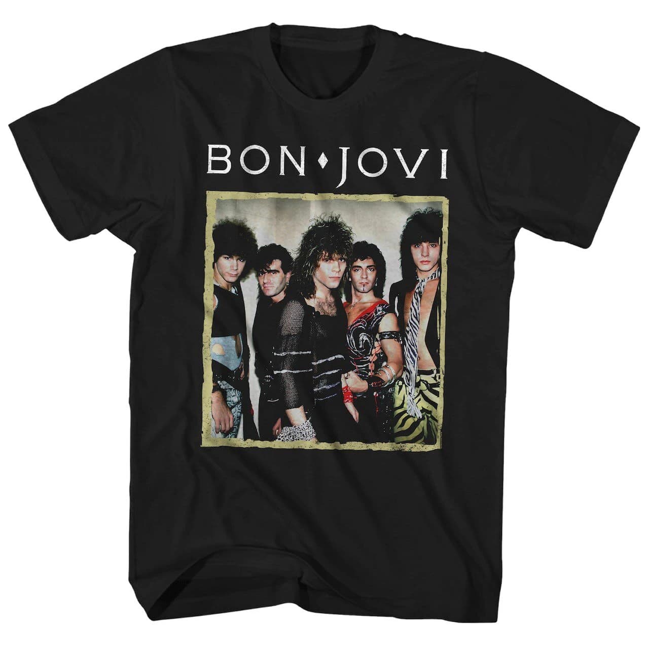 T-shirt Casual in Metallo Bon Jovi Rock Band, Top di Lusso Uomo e Donna, Nuova Collezione 2026