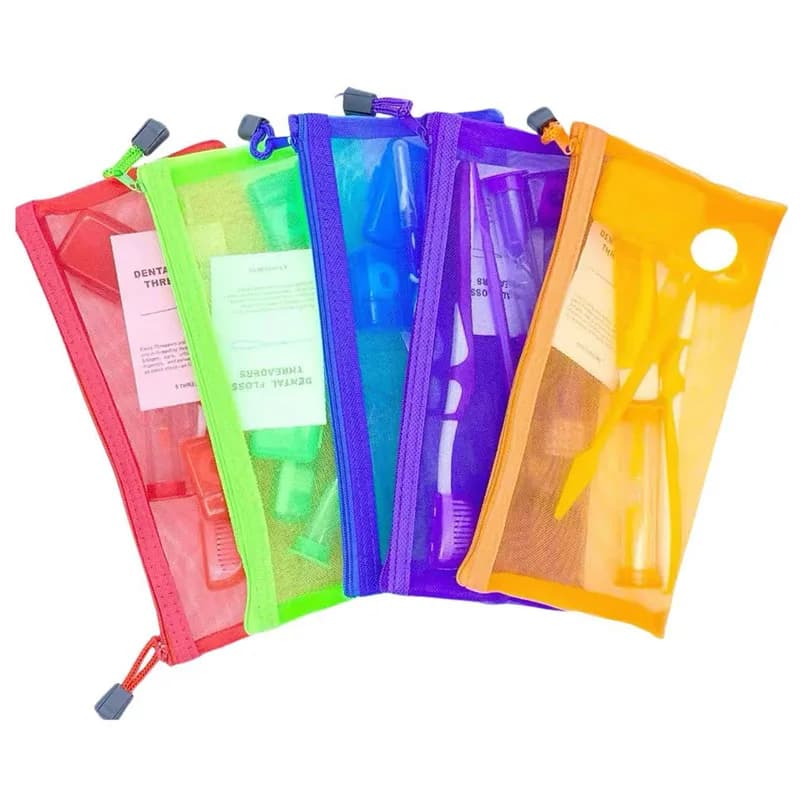 1 set Ortodontico Dentale Kit Per L'igiene Orale Pulizia Dei Denti Bretelle Spazzolino Da Denti con Spazzola Interdentale Filo Interdentale Filo Interdentale Cera Ortho Kit Da Viaggio