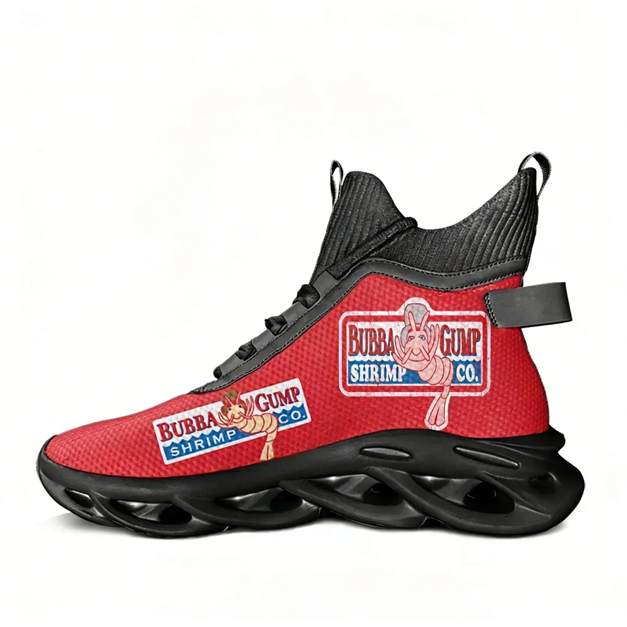 Sneakers Retro1994 Bubba Gump Shrimp High Top, Scarpe Sportive e da Trekking Ispirate a Forrest Gump per Uomo e Donna, Scarpe da Corsa e da Viaggio Personalizzate