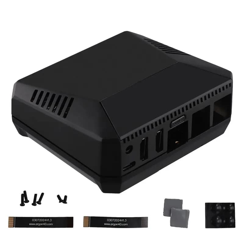 AT82-Argon ONE V3 M.2 Case For Raspberry Pi 5 Case Black Aluminum Alloy Case