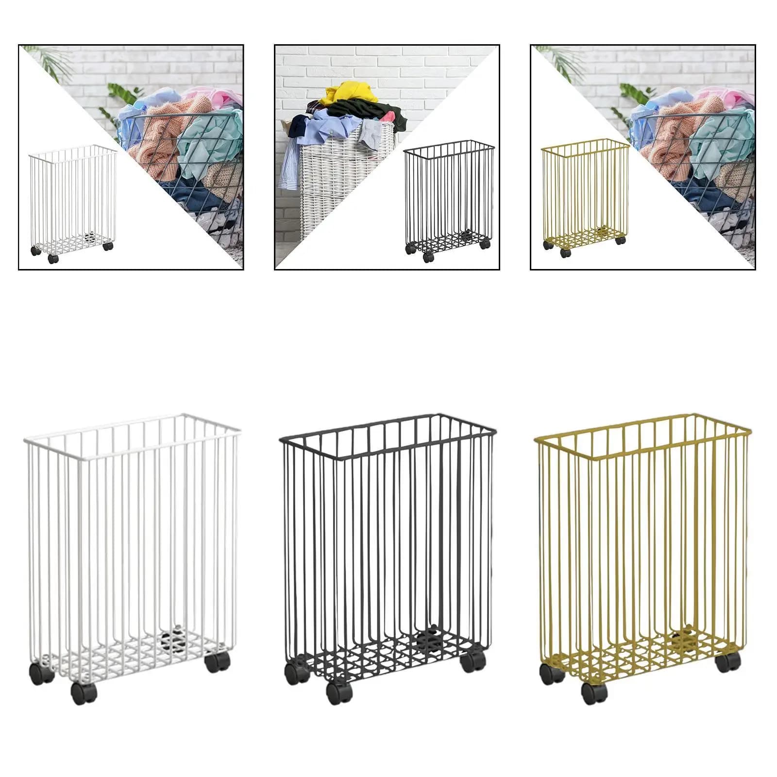 Foam Roller Storage Organizer Iron Basket Laundry Baskets Plastic Alternative Wheel Basket for Home Gym Corner