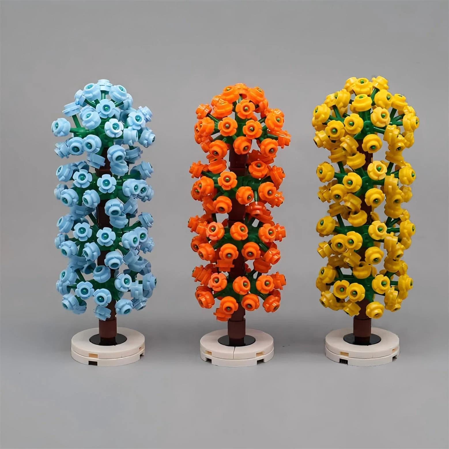 MOC Urban Greening Piante, Ortensia e Arcobaleno Albero Decorazione del Giardino di Nozze Pianta Regalo di Giocattoli da Costruzione Fai da Te per Bambini