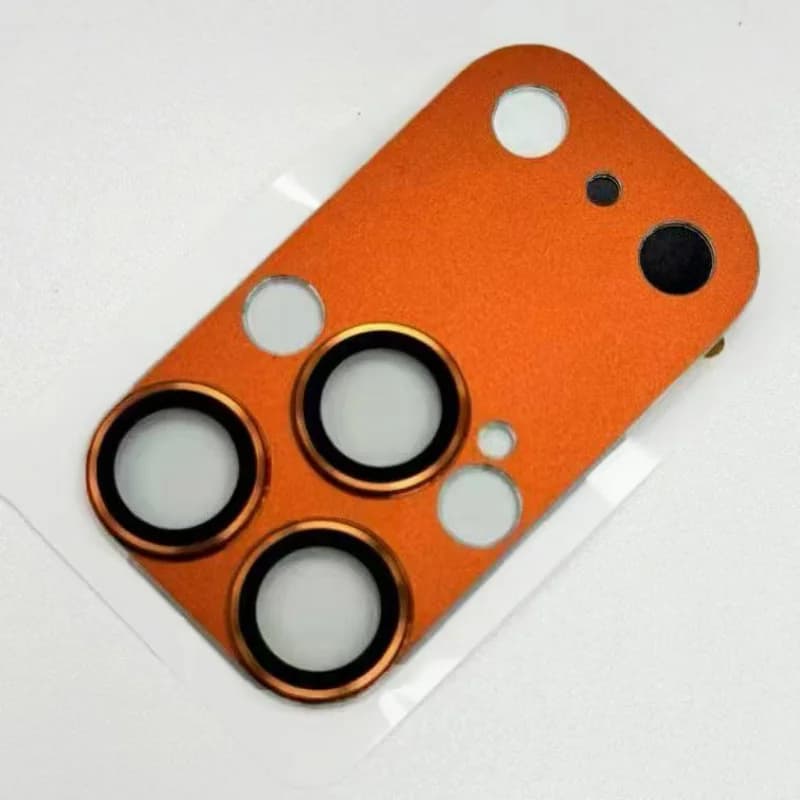 Custodia Posteriore Lusso Originale con Vetro Fotocamera Grande e Placcatura per iPhone 17 16 15 14 Pro Max, Cover Protettiva Opaca AG HD per Lenti