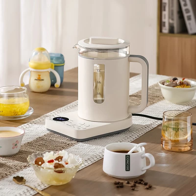 1.2 liters smart electric kettle with temperature control teapot for home use kettle for water new health glass material