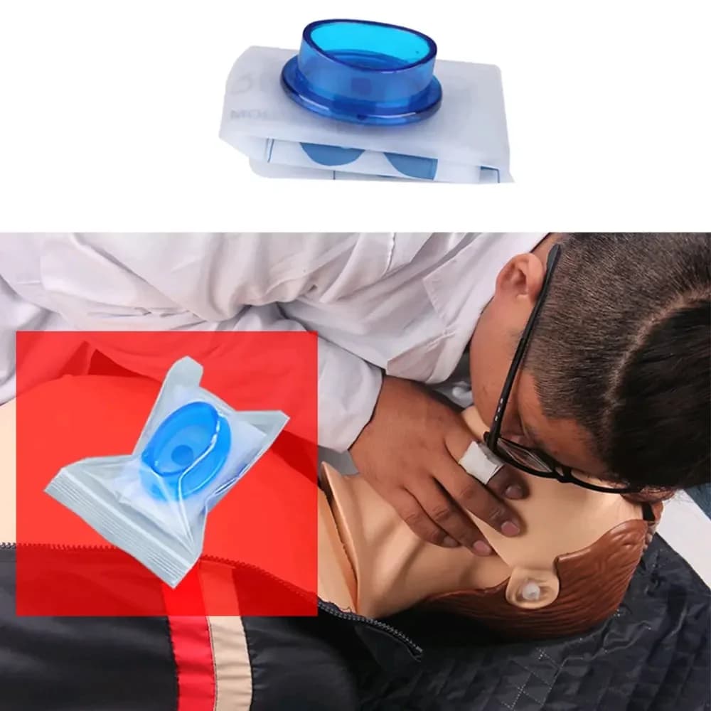 1 pz/2 pz usa e getta bocca a bocca CPR maschera respiratoria maschera respiratoria respiratore maschera CPR valvola unidirezionale di emergenza