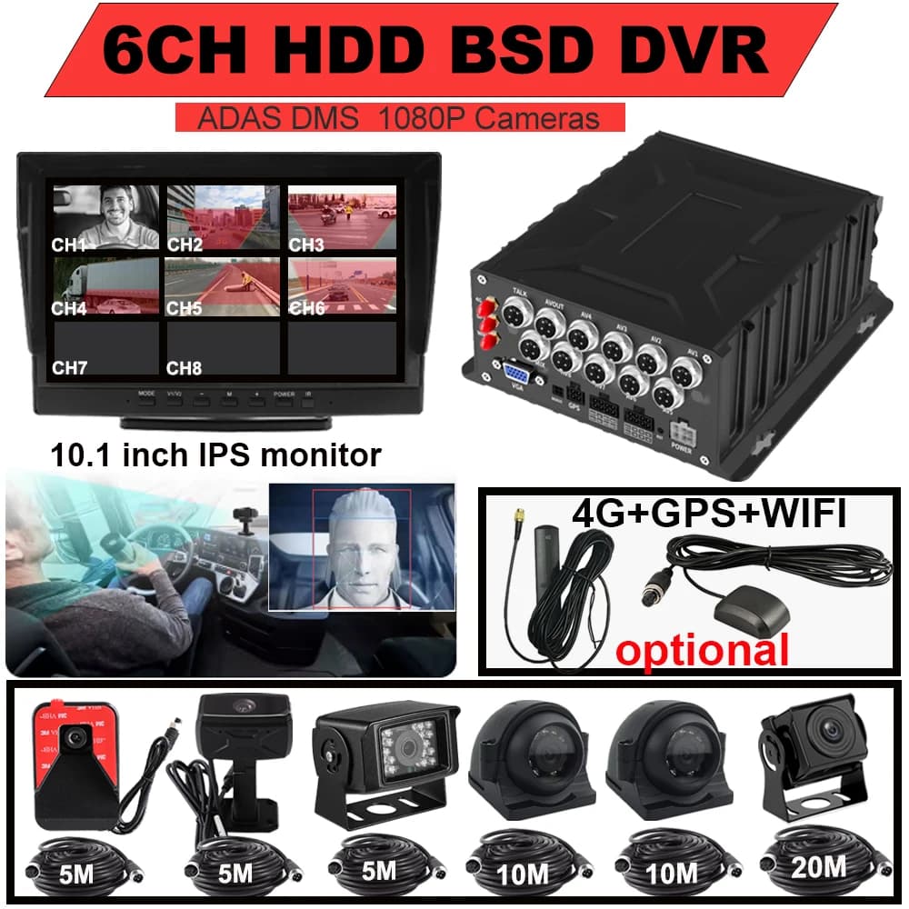 Hisilicon SS522 BUS DVR a 8 canali, supporta la registrazione in tempo reale del HDD da 4 TB, risoluzione 720P/1080P e compressione H.264
