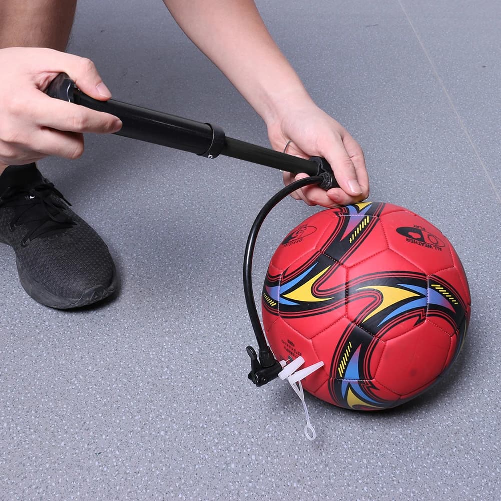 Pompa ad aria manuale 80PSI per bici, valvola Schrader, gonfiatore per pneumatici e palloni, mini pompa ad aria leggera per pneumatici MTB, palloni e palline.