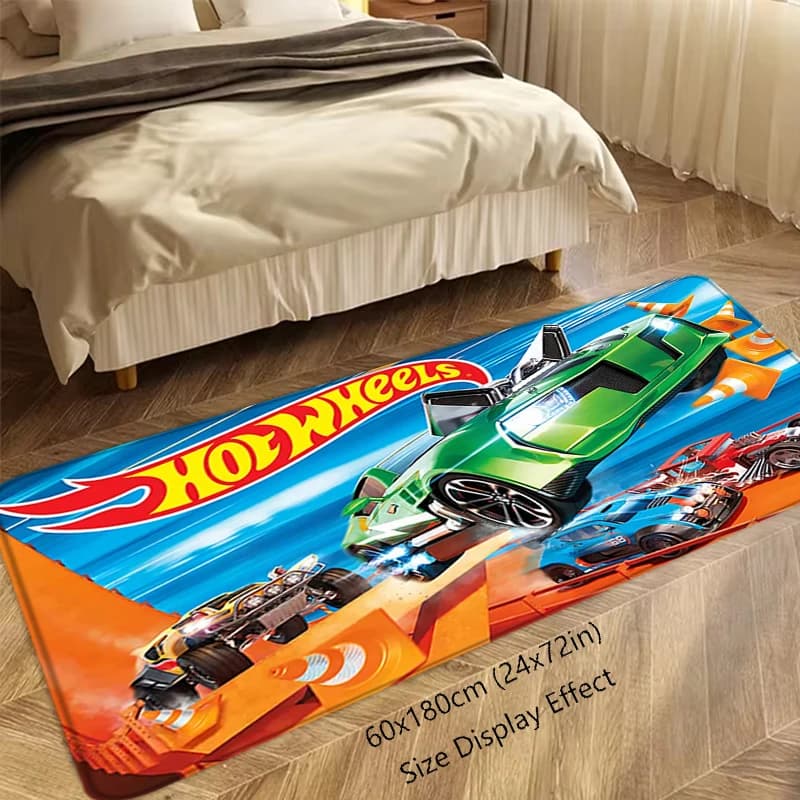 Zerbino Tappetino in flanella Hotwheels Tappetino per interni Tappetini da comodino Cucina Corridoio Tappeto assorbente d'acqua Ideale per l'arredamento del balcone