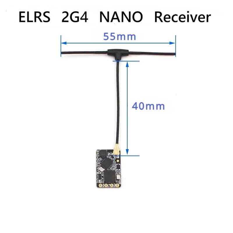 Receiver ELRS 2.4GHz NANO ExpressLRS BETAFPV 2400 RX with antenna Type T, Support WiFi update for drones FPV RC