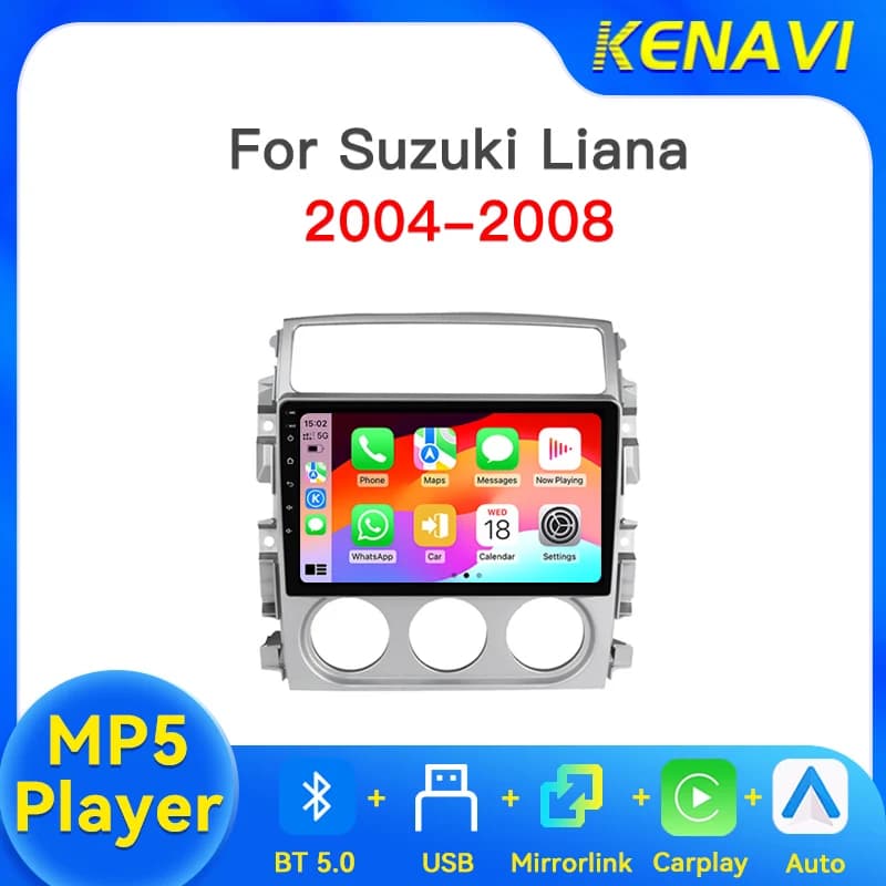 2Din Car Stereo Radio For Suzuki Liana 2004-2008 With Carplay Android Auto Bluetooth 5.0 USB AM FM RDS MP5 Multimedia Head Unit