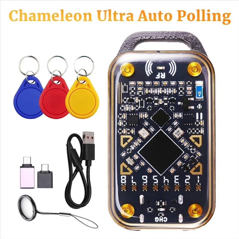 A92Z Chameleon Ultra RFID Smart Chip Reader Smart Card Emulatore 125K 13.56Mhz NFC Duplicatore ID IC Card Decodifica + 3XUID Portachiavi