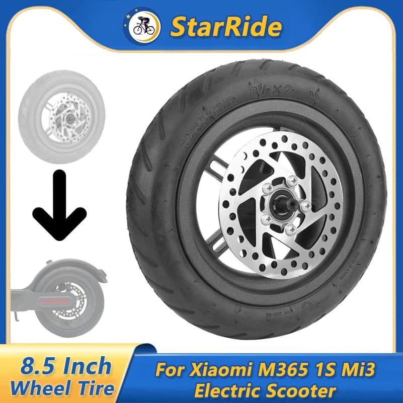 8.5 Inch Wheel Tire for Xiaomi M365 1S Essential Lite Mi3 Electric Scooter Replacement Rear Wheel Parts 8 1/ 2x2 Pneumatic Tyre