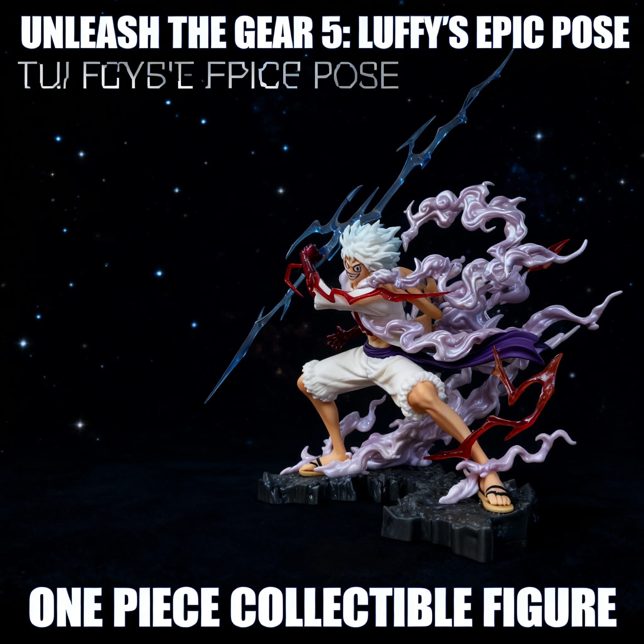 Statuetta Anime One Piece di Luffy Gear 5 Nika, 12cm, Modellino in PVC da Collezione, Ornamento da Scrivania, Wink Studio Thunderbolt Action