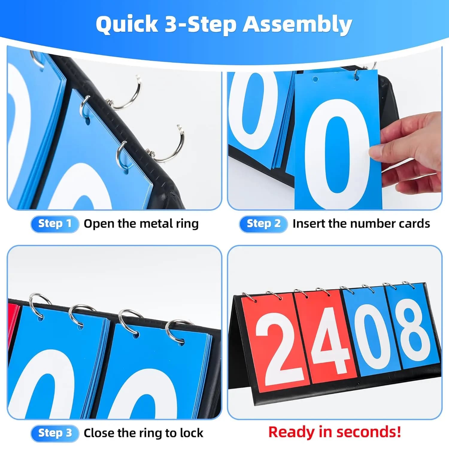 Two-digit/Three-digit/Four-digit Multi-functional Scoreboard for Football, Basketball, and Table Tennis