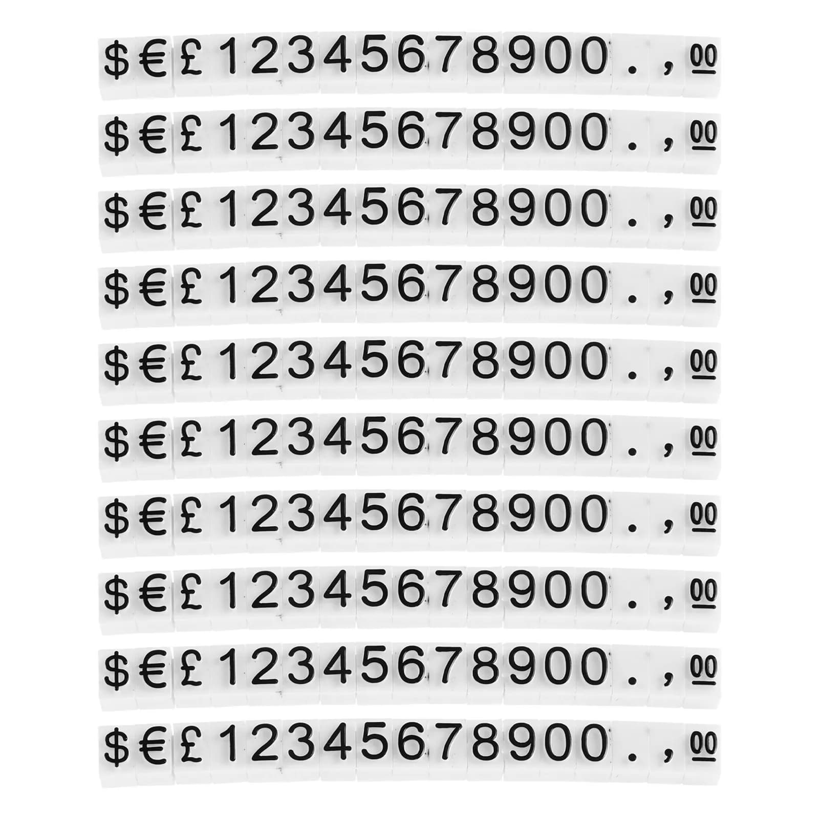 10 Pezzi Porta Etichette Prezzo a Cubo Trasparenti, Cubi Numerici Regolabili per Esposizione al Dettaglio, Supporto per Prezzi da Banco per Gioiellerie