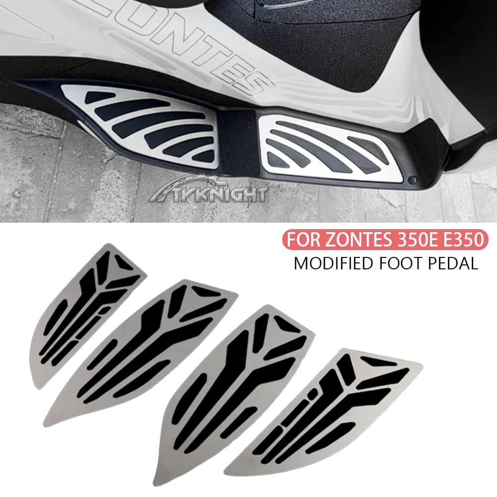 Moto Pedane Kit Pedale Pedana Passo Poggiapiedi Poggiapiedi In Acciaio Inox Per Zontes 350E E350 ZT 350
