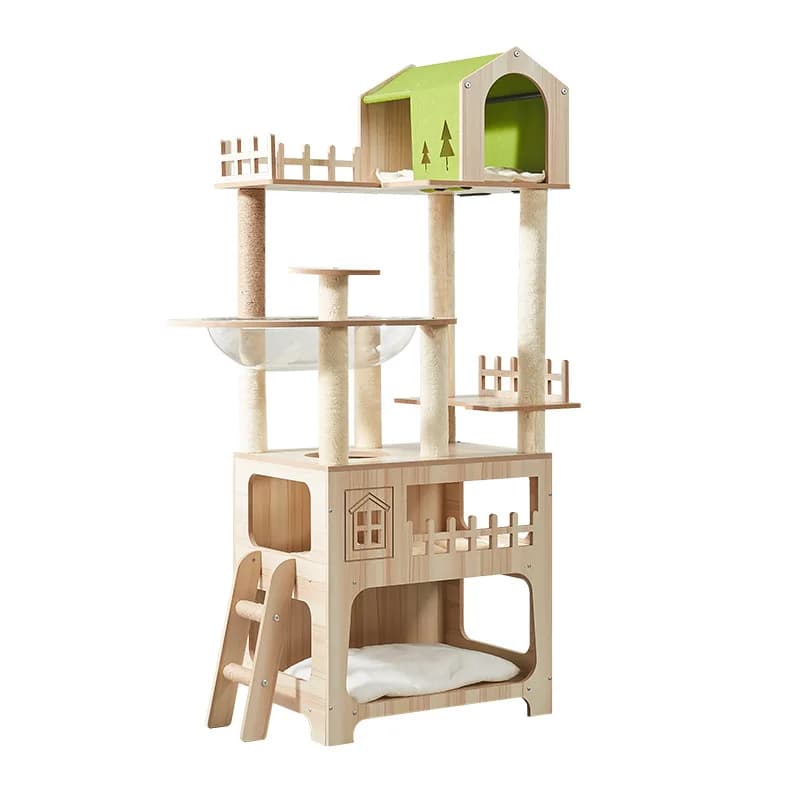 Nuovo nido per gatti duplex grande struttura da arrampicata in legno ecologica Mi frame grande nido
