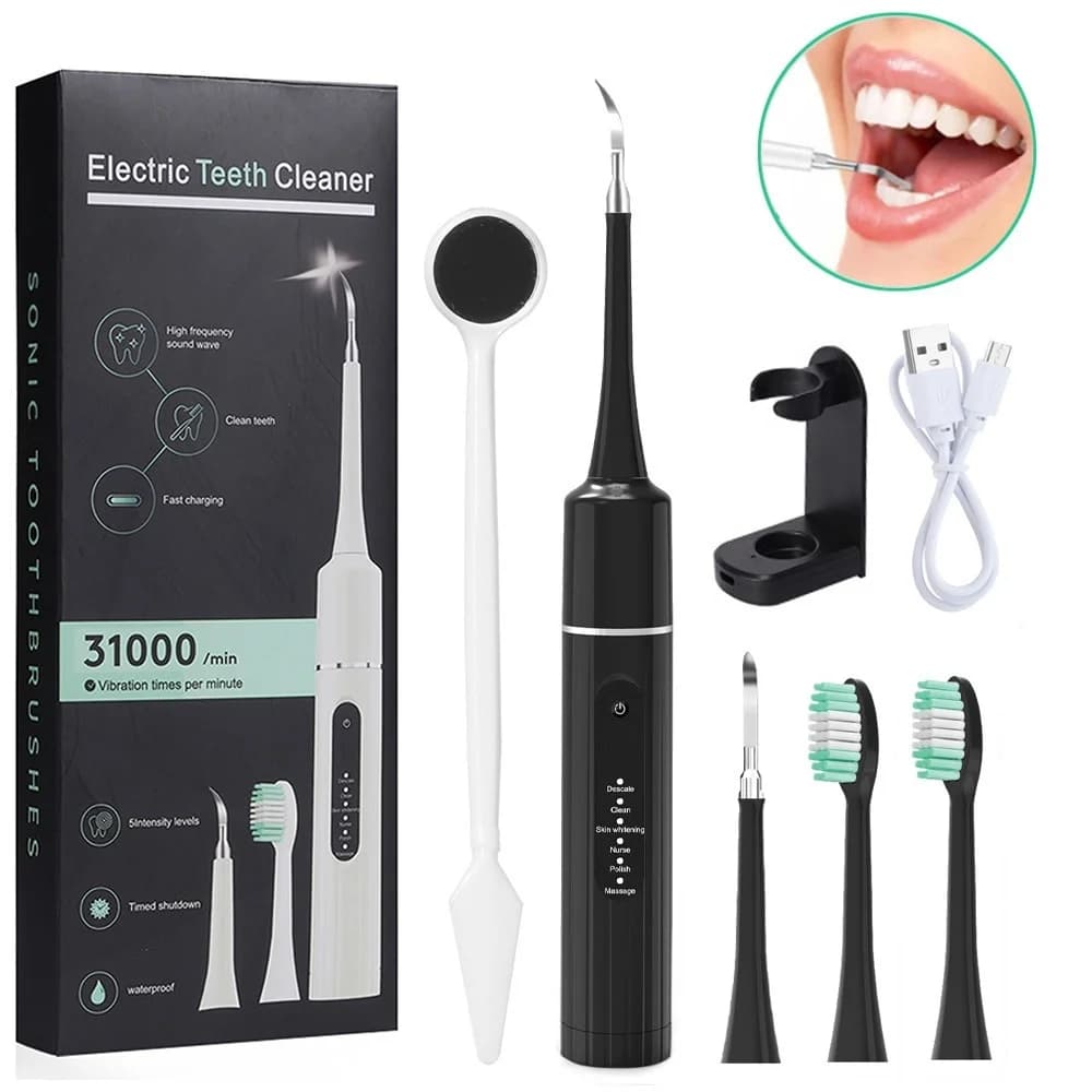 Sonic electric toothbrush - portable tool for removal of tartar and tooth care