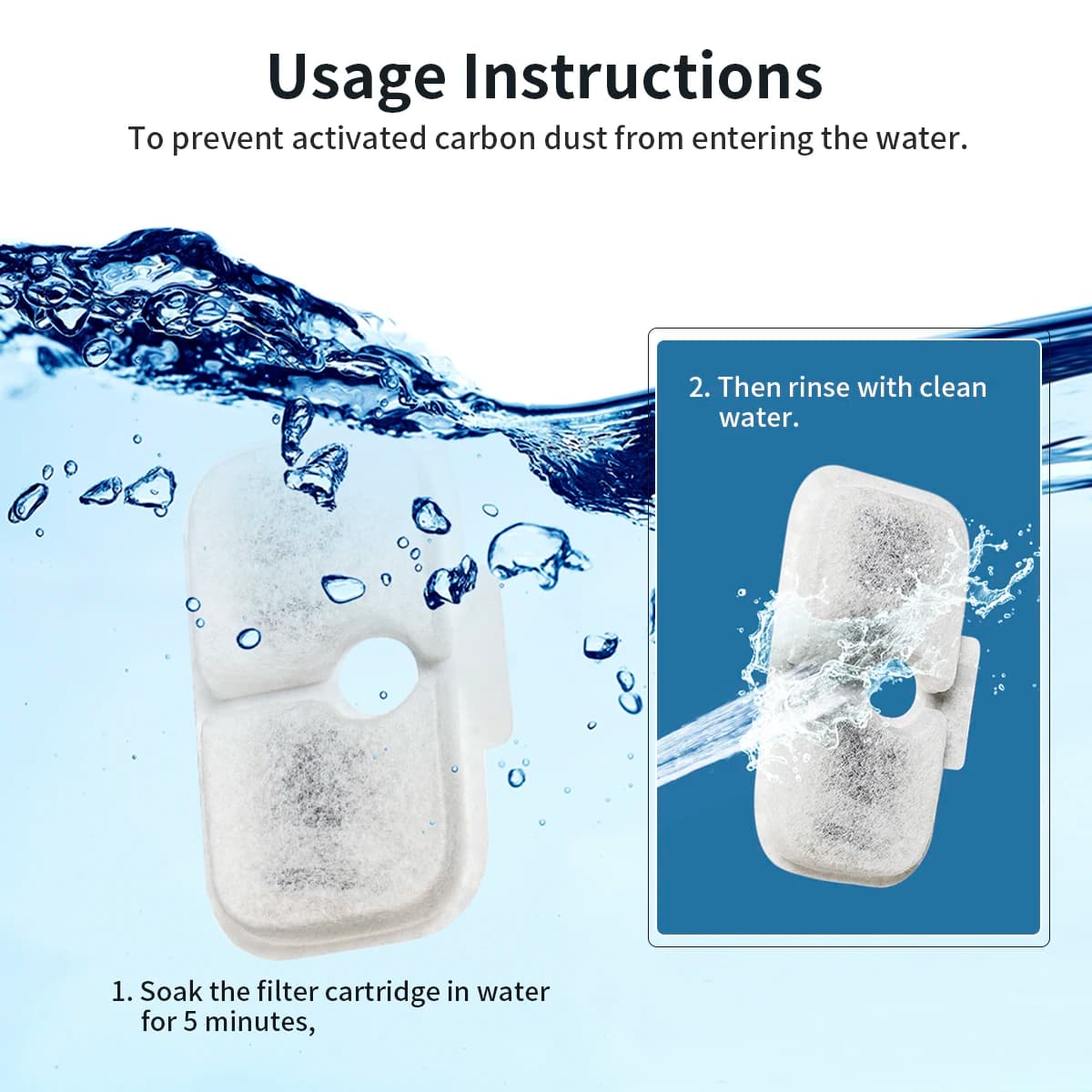 Filtro di ricambio PETLIBRO Dockstream da 12 pezzi PLWF115 PLWF105 PLWF005 Dispenser d'acqua per gatti, distributore d'acqua per animali domestici Set da 6 mesi