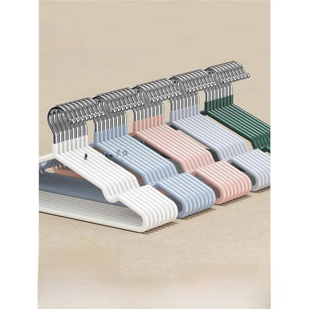 Anti-slip clothes hanger Home Use mirrors, Pack of 10, for Student Dormitory, for Adults, No Angles, Without Sewings, for Drying Clothes...